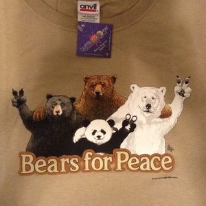 Bear T-shirt (Unisex cut) Bears For Peace!